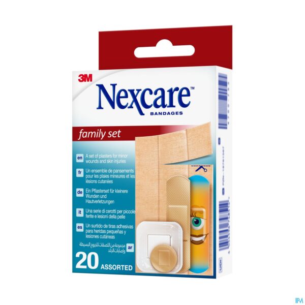 Packshot Nexcare 3m Family Set Assortiment Pleisters 20