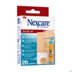 Packshot Nexcare 3m Family Set Assortiment Pleisters 20
