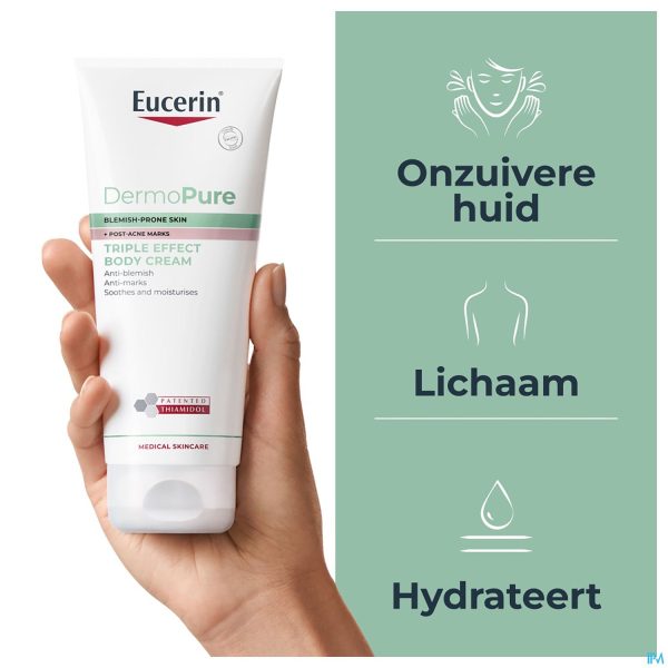 Lifestyle_image Eucerin Dermopure Triple Action Lichaamscr. 200ml Lifestyle_image Eucerin Dermopure Triple Action Lichaamscr. 200ml