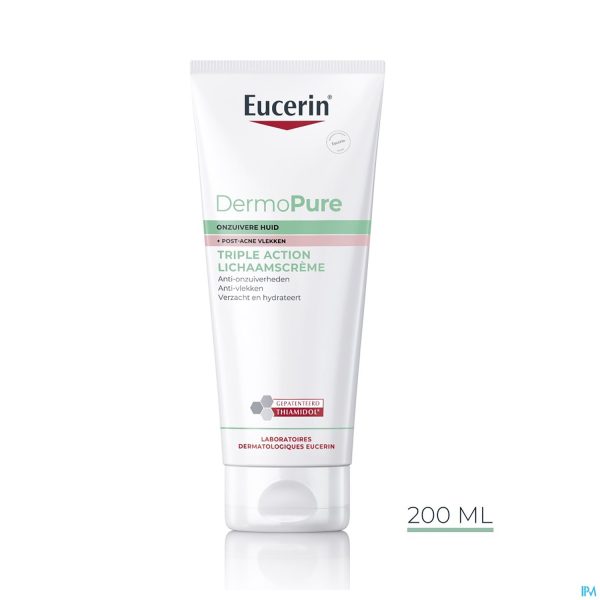 Lifestyle_image Eucerin Dermopure Triple Action Lichaamscr. 200ml Lifestyle_image Eucerin Dermopure Triple Action Lichaamscr. 200ml