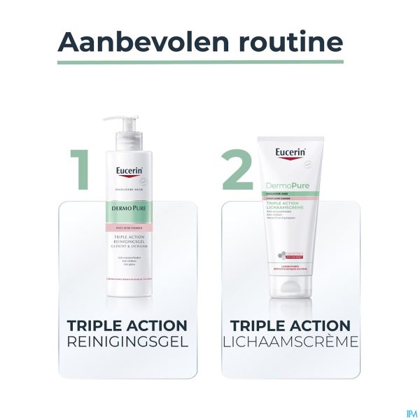 Lifestyle_image Eucerin Dermopure Triple Action Lichaamscr. 200ml Lifestyle_image Eucerin Dermopure Triple Action Lichaamscr. 200ml