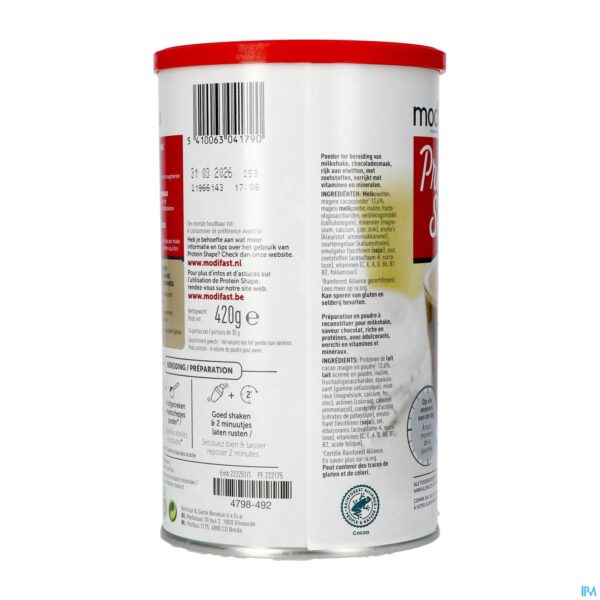 Packshot Modifast Protein Shape Chocolate Milkshake 420g