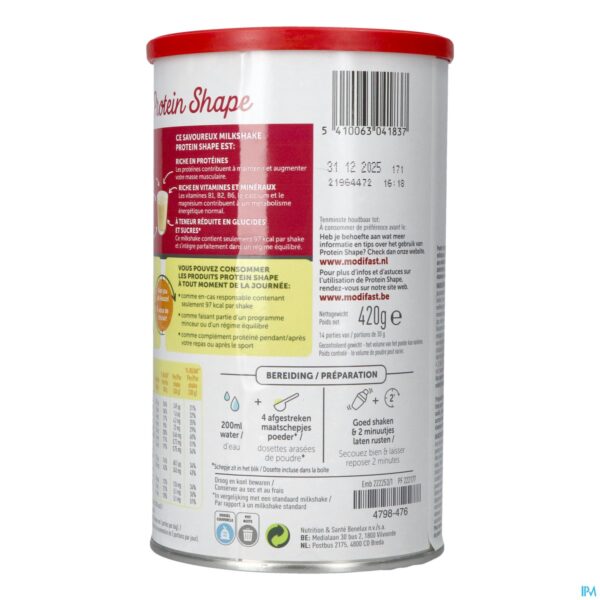 Packshot Modifast Protein Shape Vanilla Milkshake 420g