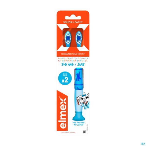 Packshot Elmex Tandenborstel Kind Zacht 3-6jaar Duopack