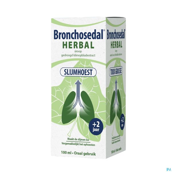 Packshot Bronchosedal Herbal Siroop Suikervrij 100ml Packshot Bronchosedal Herbal Siroop Suikervrij 100ml