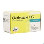Packshot Cetirizine EG Tabl 100X10Mg Packshot Cetirizine EG Tabl 100X10Mg