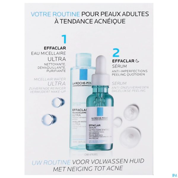 Packshot Lrp Effaclar Serum 30ml+eau Micel. 50ml Gratis
