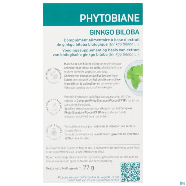 Packshot Phytobiane Ginkgo Tabl 30