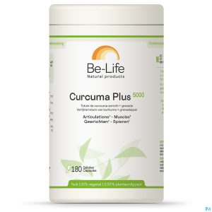 Packshot Curcuma Plus 5000 Be Life Caps 180