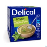 Packshot Delical Puree Hphc Doperwten 4x200g Packshot Delical Puree Hphc Doperwten 4x200g
