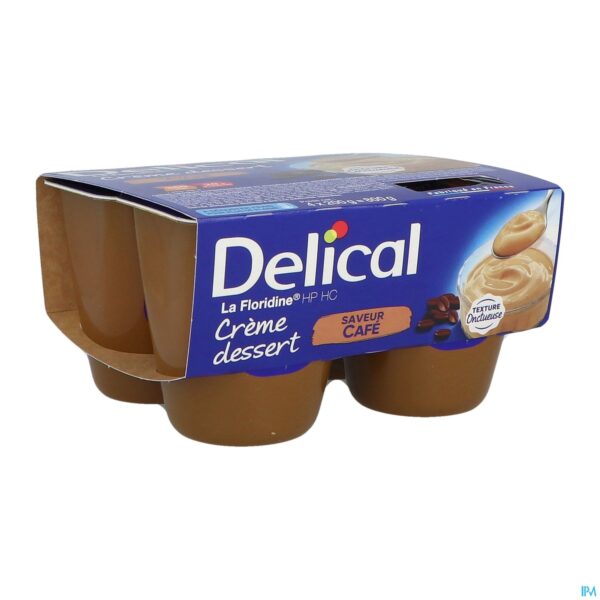Packshot Delical Creme Dessert La Floridine Koffie 4x200g