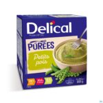 Packshot Delical Puree Hphc Doperwten 4x200g Packshot Delical Puree Hphc Doperwten 4x200g