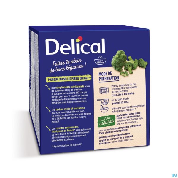 Packshot Delical Puree Broccoli Hphc 4x200g Packshot Delical Puree Broccoli Hphc 4x200g