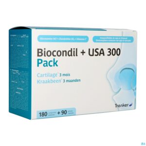 Packshot Biocondil Usa 300 Filmomh Tabl 180 + Caps 90 Nf