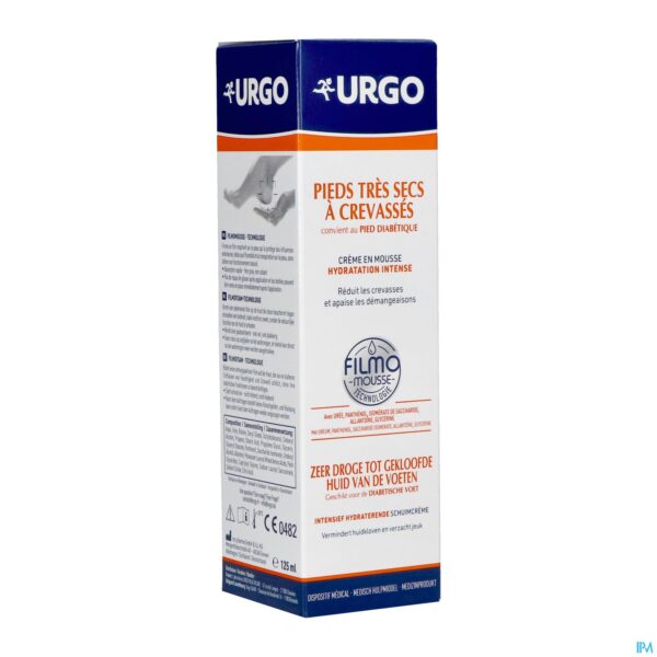 Packshot Urgo Zeer Droge Gekloofde Voeten Filmo Foam 125ml