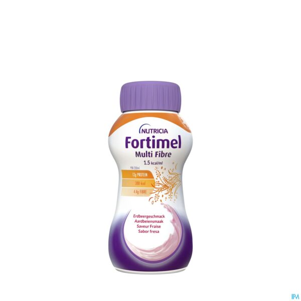 Productshot Fortimel Multifiber 1.5kcal aardbei 4x200ml