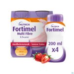 Packshot Fortimel Multifiber 1.5kcal aardbei 4x200ml