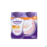 Packshot Fortimel Compact Fiber 2.4kcal Aardbei 4x125ml