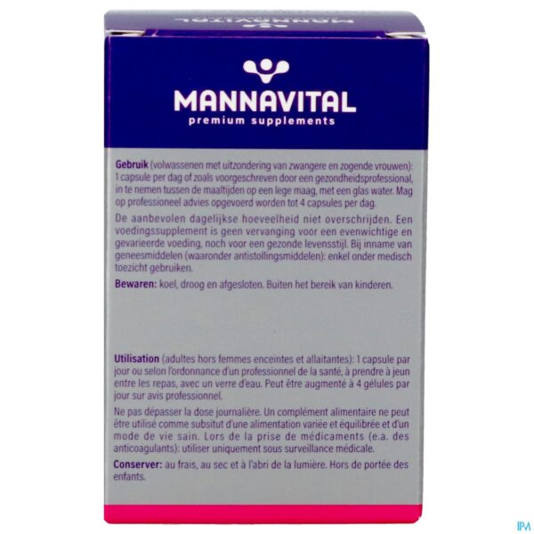 Packshot Mannavital Nattokinase Platinium V-caps 90