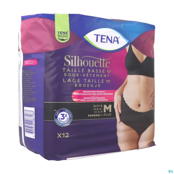Packshot Tena Silhouette Plus Noir Lage Taille M 12 780203