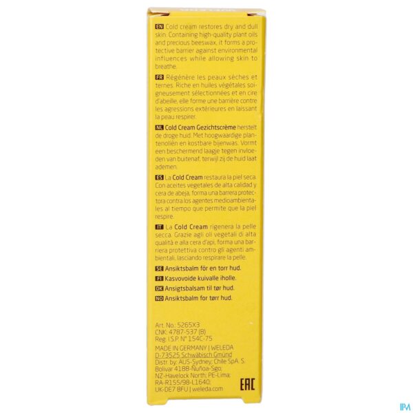 Packshot Weleda Cold Cream Gezichtscreme 30ml Packshot Weleda Cold Cream Gezichtscreme 30ml