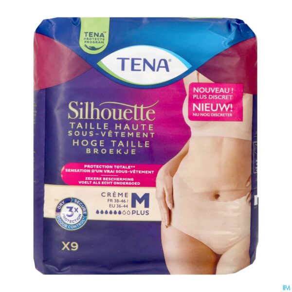 Packshot Tena Silhouette Plus Creme Hoge Taille M 9