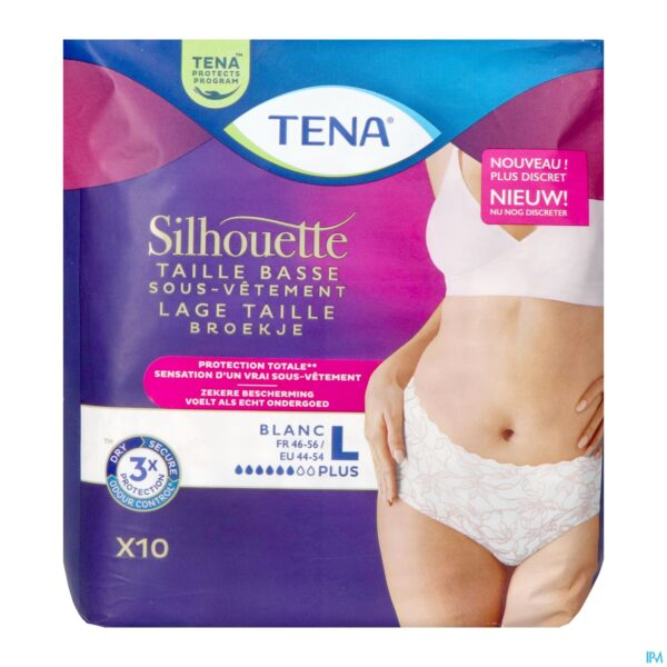 Packshot Tena Silhouette Plus Blanc Lage Taille l 10 780123