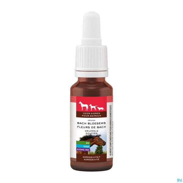 Productshot Bachbloesem Dieren Agressiviteit Druppels 20ml
