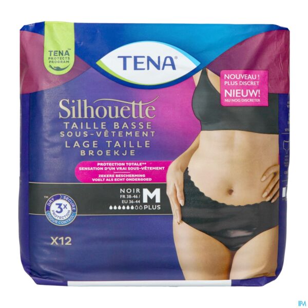 Packshot Tena Silhouette Plus Noir Lage Taille M 12 780203