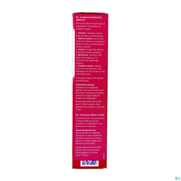 Packshot Email Diamant Tandpasta Blancheur Absolue 75ml