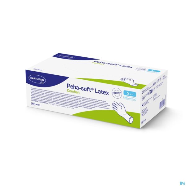 Packshot Peha Soft Handschoen Latex Comfort S 100 942021
