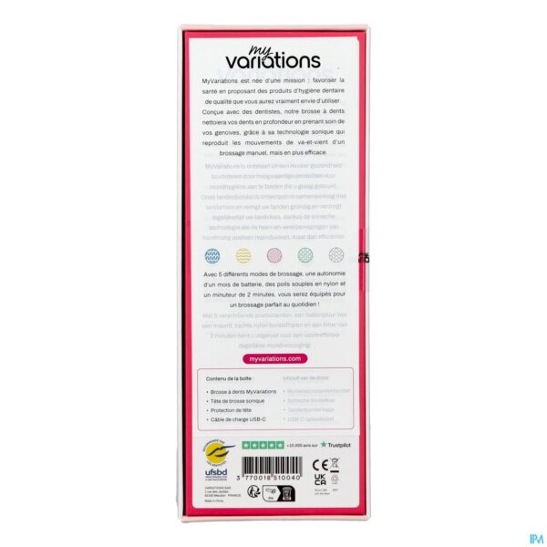 Packshot Myvariations Elektrische Tandenborstel Pastel Rose