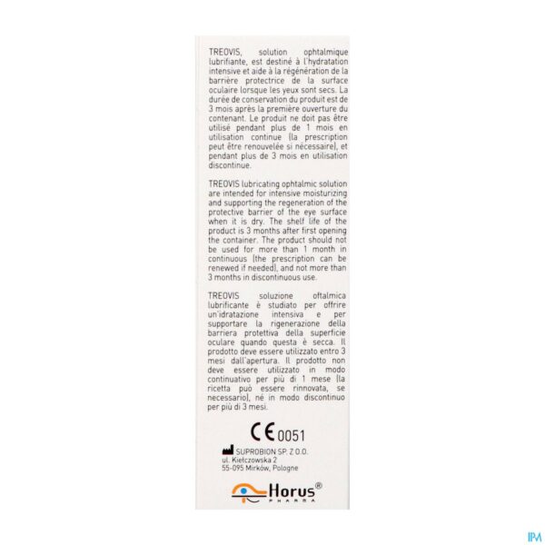 Packshot Treovis Lubrifierende Oogoplossing 10ml