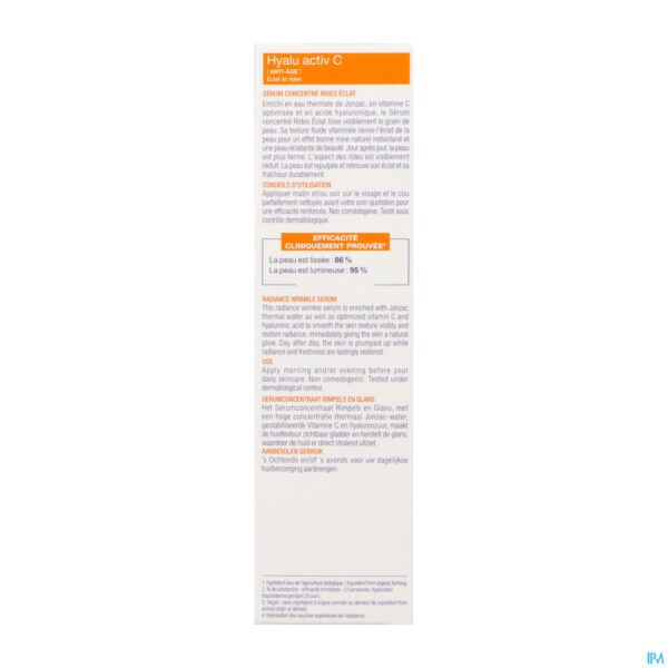 Packshot Jonzac Serum Hyalu C Gecon. Rimpels 30ml