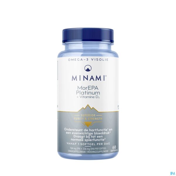 Packshot Minami Morepa Platinum Vitamine D3 Caps 60