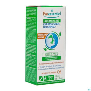 Packshot Puressentiel Ademhal.sinus Expr.neusspray Bio 15ml