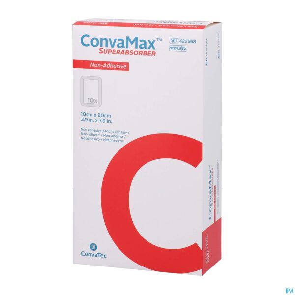 Packshot Convamax Superabsorber Non Adhesief 10x20cm 10 Packshot Convamax Superabsorber Non Adhesief 10x20cm 10