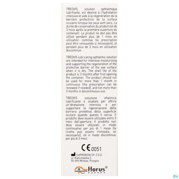 Packshot Treovis Lubrifierende Oogoplossing 10ml
