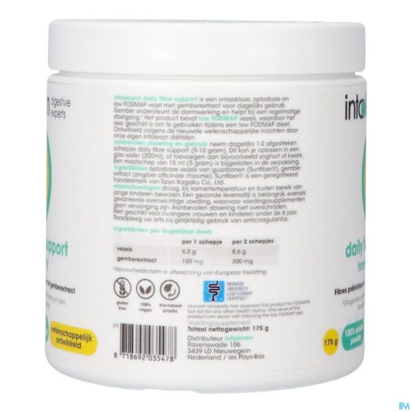 Packshot Intoleran Daily Fibre Support 175g