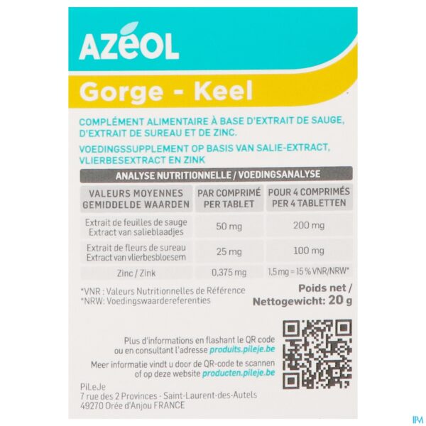 Packshot Azeol Keel Munt Zuigtabl 30 Packshot Azeol Keel Munt Zuigtabl 30