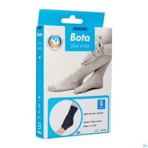 Packshot Bota Plus Enkelstuk+velcro Zwart S <21cm