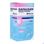 Packshot Dafalgan Pediatrie 30mg/ml Siroop 150ml
