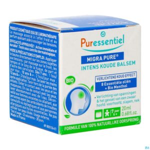 Packshot Puressentiel Migra Pure Koude Intense Balsem 20ml