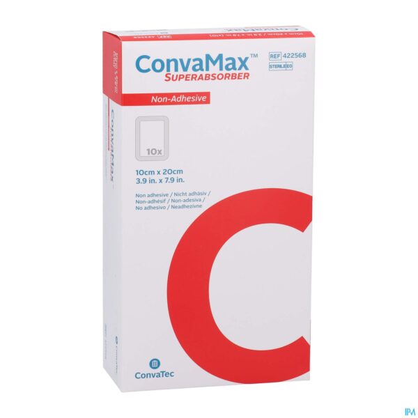 Packshot Convamax Superabsorber Non Adhesief 10x20cm 10 Packshot Convamax Superabsorber Non Adhesief 10x20cm 10