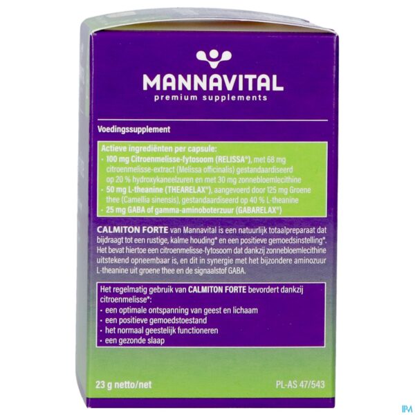 Packshot Mannavital Calmiton Forte V-caps 60