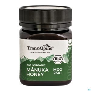 Productshot Tranzalpine Bio Manuka Honing Mgo 250+ 250g