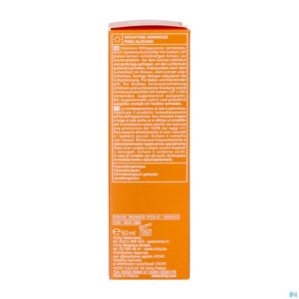 Packshot Vichy Cap Sol Gezichtscreme Dry Touch Spf50+ 50ml Packshot Vichy Cap Sol Gezichtscreme Dry Touch Spf50+ 50ml