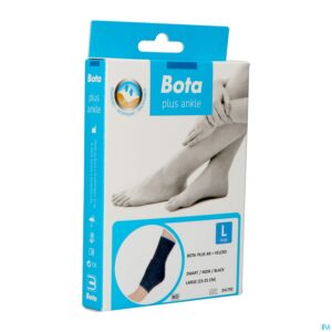 Packshot Bota Plus Enkelstuk+velcro Zwart l 23-25cm