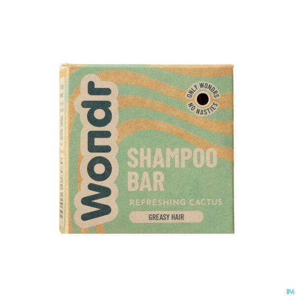 Packshot Wondr Shampoo Bar Refreshing Cactus 55g
