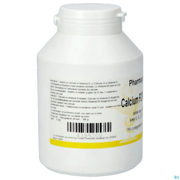 Packshot Calcium Forte D3 Pharmagenerix Kauwtabl 90